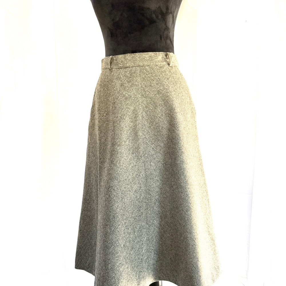 Evan Picone Vintage Midcentury Classic Gray A-Line Skirt